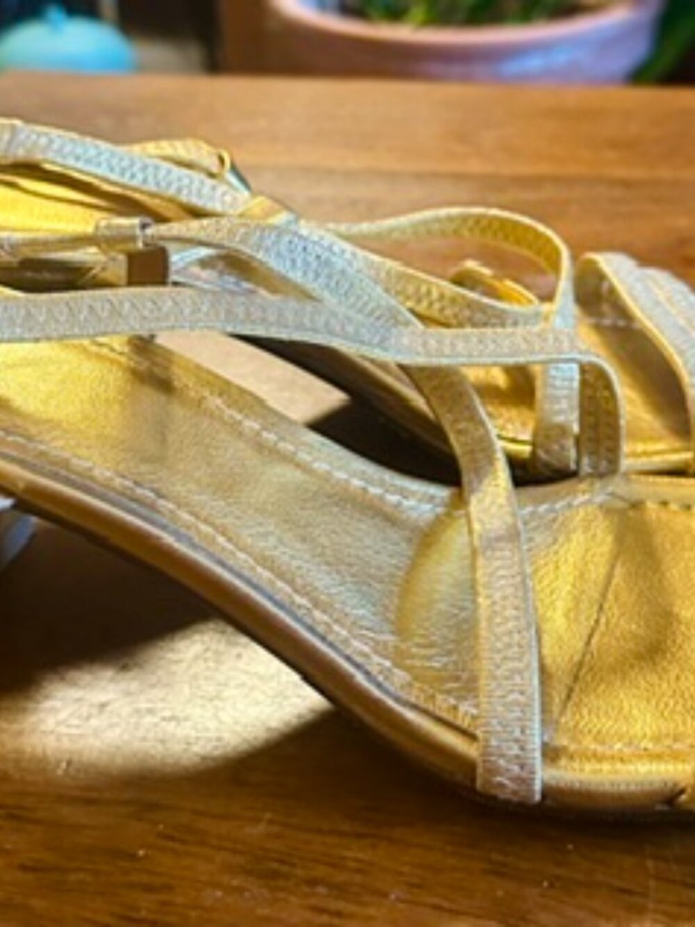 Sezane- Pernille Sandals vintage gold metallic - Picture 4 of 5